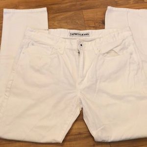 Men’s Express White Rocco Slim Fit Skinny 36 x 32